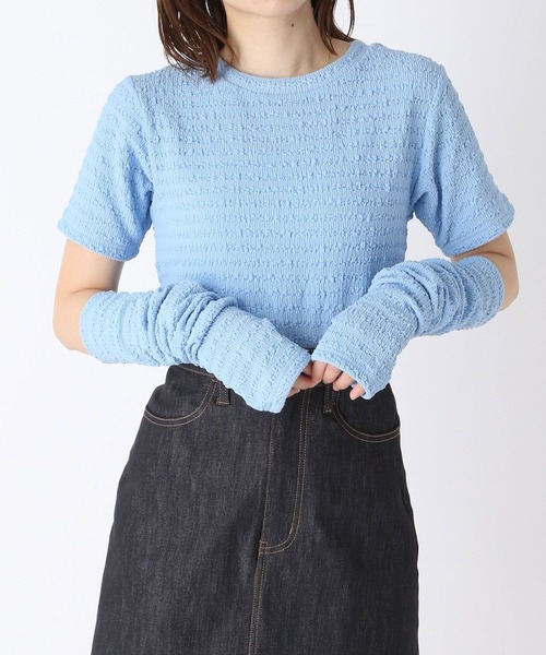 Heather(ヘザー)の「アームウォーマー付きプルオーバー 182351(Tシャツ/カットソー・レディース・ブラック/ブルー/アイボリー・FREE)」の9枚目の写真