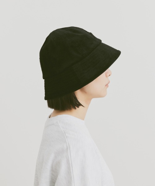 flaner（フラネ）の「Corduroy bucket hat / コーデュロイバケットハット（ハット・レディース・ブラック/アイボリー・FREE）」の2枚目の写真