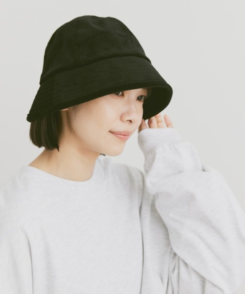flaner（フラネ）の「Corduroy bucket hat / コーデュロイバケットハット（ハット・レディース・ブラック/アイボリー・FREE）」の7枚目の写真