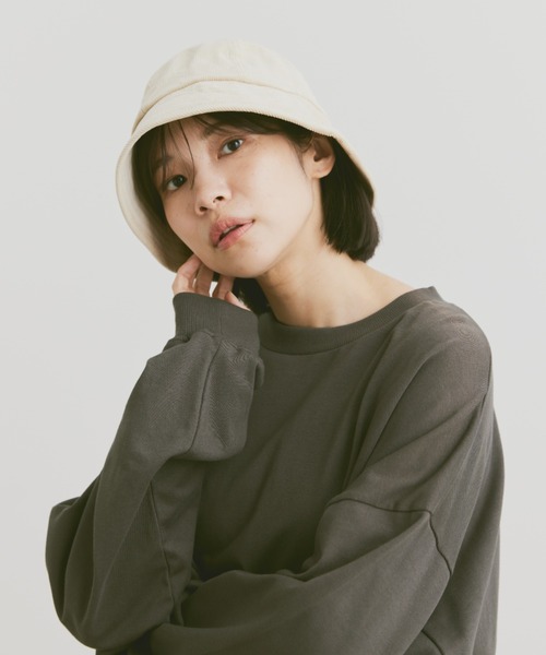 flaner（フラネ）の「Corduroy bucket hat / コーデュロイバケットハット（ハット・レディース・ブラック/アイボリー・FREE）」の11枚目の写真