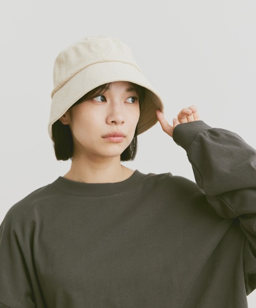 flaner（フラネ）の「Corduroy bucket hat / コーデュロイバケットハット（ハット・レディース・ブラック/アイボリー・FREE）」の14枚目の写真