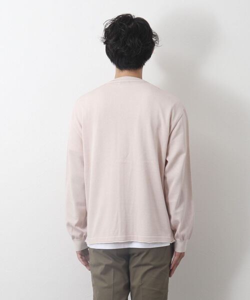 NOLLEY'S goodman（ノーリーズグッドマン）の「SIX FUNCTIONS 半袖Tシャツ付き プレーティング Vカーディガン（カーディガン/ボレロ・メンズ・ロイヤルブルー/イエロー/ベビーピンク/グリーン/ベージュ/ネイビー・S/M/L）」の14枚目の写真