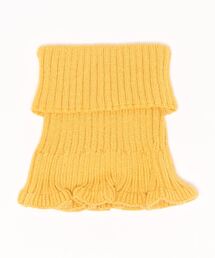 【美品】 プリーツプリーズ　スヌード　ネックウォーマー　イエロー　くすみカラー THE ネックウォーマー スヌード Z-2-SP HOOD WARMER SOLID COLOR