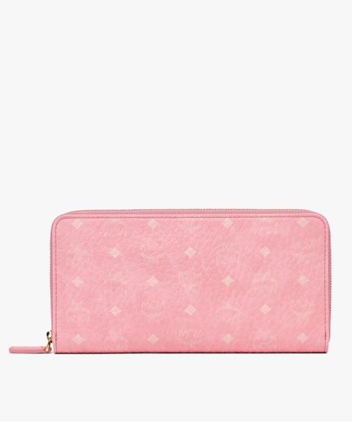 財布 レディース MCM/エムシーエム/AREN VISETOS ZIP AROUND WALLET LARGE MCM&frasl;エムシーエム&frasl;Aren Visetos Small Wallet Mini&frasl;ヴィセトス スモールウォレット ミニ （ピンク）