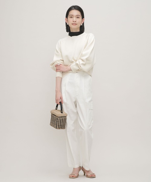 NANO universe（ナノユニバース）の「LB.03/バックサテンカーゴパンツ（カーゴパンツ・レディース・オフホワイト/カーキ・Ⅰ/Ⅱ）」の5枚目の写真