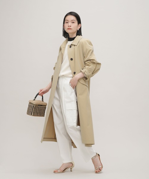 NANO universe（ナノユニバース）の「LB.03/バックサテンカーゴパンツ（カーゴパンツ・レディース・オフホワイト/カーキ・Ⅰ/Ⅱ）」の7枚目の写真