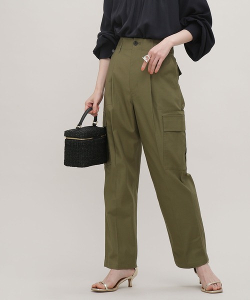 NANO universe（ナノユニバース）の「LB.03/バックサテンカーゴパンツ（カーゴパンツ・レディース・オフホワイト/カーキ・Ⅰ/Ⅱ）」の9枚目の写真