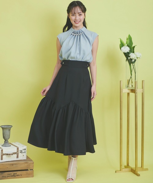 NOELA（ノエラ）の「ティアードスカート（スカート・レディース・ブラック/サックスブルー/ベージュ・M/S）」の4枚目の写真