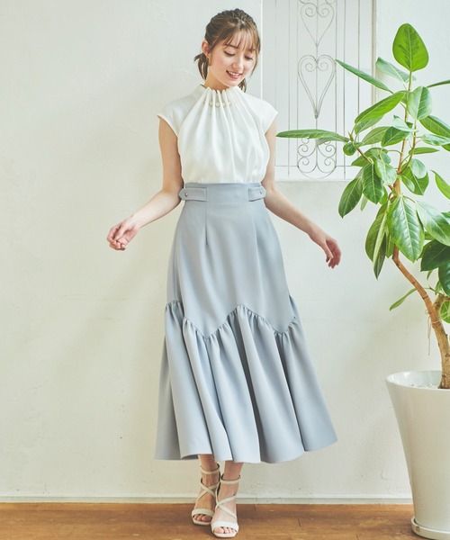 NOELA（ノエラ）の「ティアードスカート（スカート・レディース・ブラック/サックスブルー/ベージュ・M/S）」の7枚目の写真