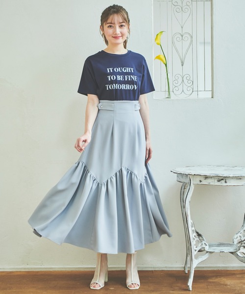 NOELA（ノエラ）の「ティアードスカート（スカート・レディース・ブラック/サックスブルー/ベージュ・M/S）」の8枚目の写真