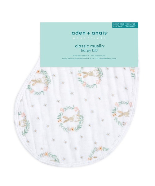 aden + anais essentials(エイデンアンドアネイエッセンシャルズ)の「モスリンバーピービブ1枚入り ブラッシングバニーズ EBBC10025 blushing bunnies-bunnyportrait(スタイ/よだれかけ・キッズ・ライトピンク・FREE)」の2枚目の写真