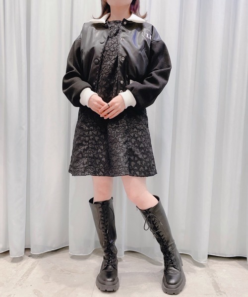 lilLilly ワンピース lilLilly（リルリリー）の「ドットサテンロングキャミドレス