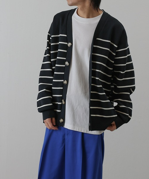 COLONY 2139（コロニートゥーワンスリーナイン）の「スポンディッシュボーダーカーディガン（カーディガン/ボレロ・メンズ・ネイビー/アイボリー・MEDIUM/LARGE）」の8枚目の写真