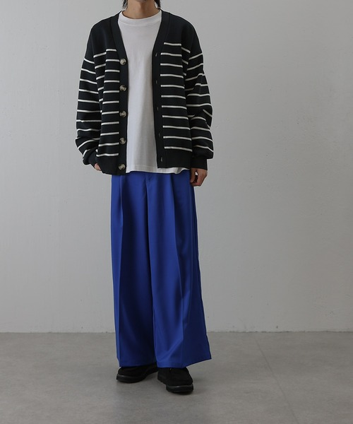 COLONY 2139（コロニートゥーワンスリーナイン）の「スポンディッシュボーダーカーディガン（カーディガン/ボレロ・メンズ・ネイビー/アイボリー・MEDIUM/LARGE）」の6枚目の写真