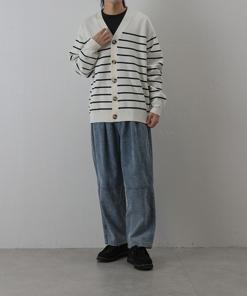 COLONY 2139（コロニートゥーワンスリーナイン）の「スポンディッシュボーダーカーディガン（カーディガン/ボレロ・メンズ・ネイビー/アイボリー・MEDIUM/LARGE）」の5枚目の写真