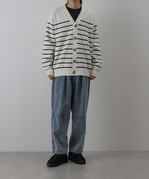 COLONY 2139（コロニートゥーワンスリーナイン）の「スポンディッシュボーダーカーディガン（カーディガン/ボレロ・メンズ・ネイビー/アイボリー・MEDIUM/LARGE）」の4枚目の写真