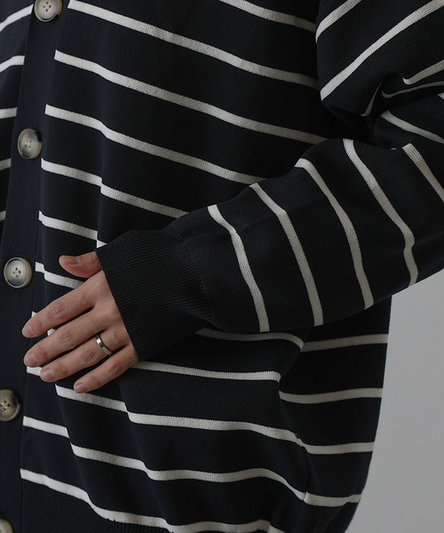 COLONY 2139（コロニートゥーワンスリーナイン）の「スポンディッシュボーダーカーディガン（カーディガン/ボレロ・メンズ・ネイビー/アイボリー・MEDIUM/LARGE）」の16枚目の写真