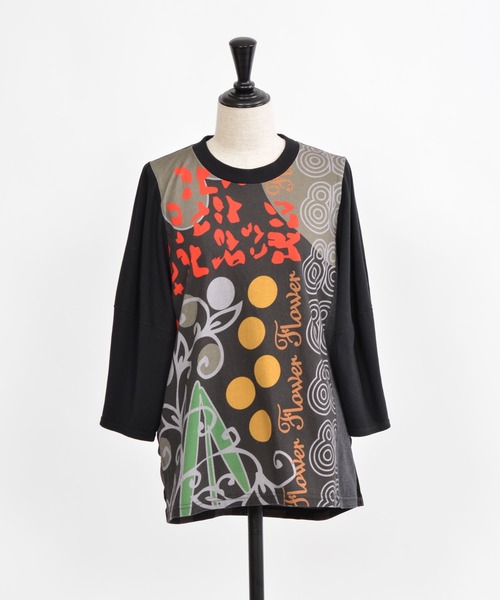 gomme - 2023 希少✨️GOMME 花花Ｐ天竺　ボリュームアームＴシャツ ドット 和柄 gomme - 2023 希少✨️GOMME 花花P天竺 ボリュームアームT