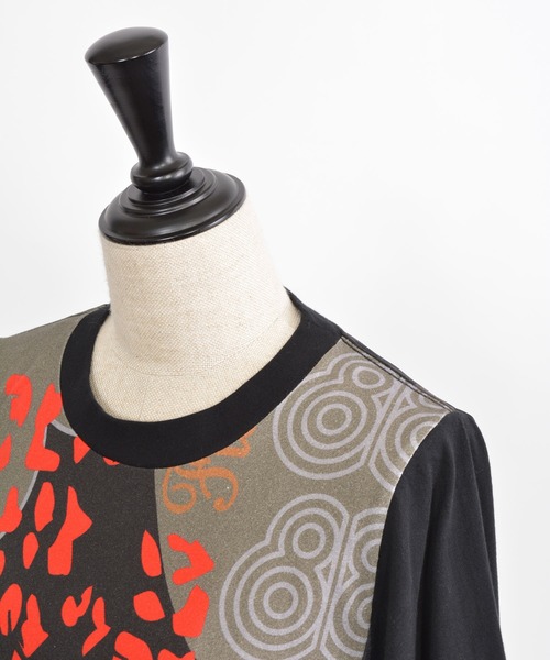 gomme（ゴム）の「花花P天竺 ボリュームアームT（Tシャツ