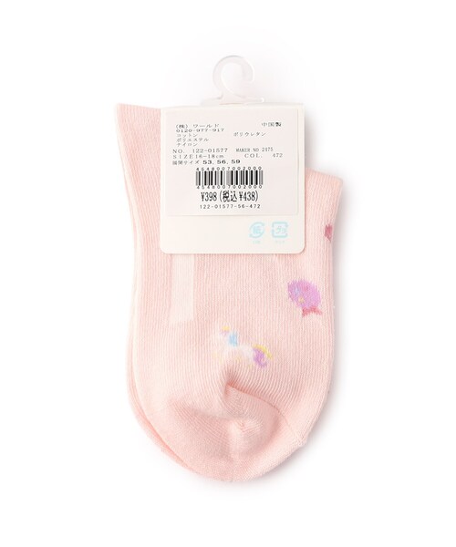 SHOO・LA・RUE（シューラルー）の「◆ユニコーン総柄ショート丈ソックス（ソックス/靴下・キッズ・ピンク系8/ライトパープル/サックスブルー系3・53/59/56）」の5枚目の写真