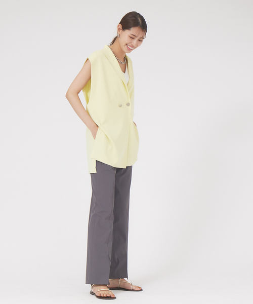 qualite（カリテ）の「レーヨンストレッチニットジレ（ニット/セーター・レディース・イエロー/ブラック/ブルー・フリー）」の18枚目の写真