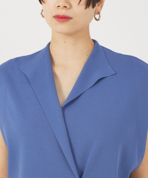 qualite（カリテ）の「レーヨンストレッチニットジレ（ニット/セーター・レディース・イエロー/ブラック/ブルー・フリー）」の22枚目の写真