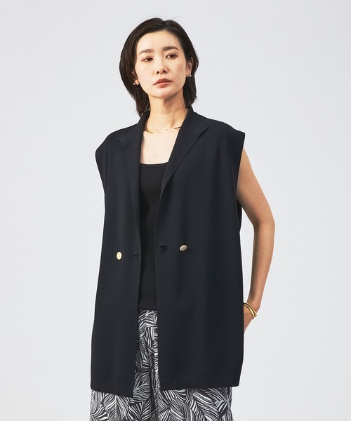 qualite（カリテ）の「レーヨンストレッチニットジレ（ニット/セーター・レディース・イエロー/ブラック/ブルー・フリー）」の2枚目の写真