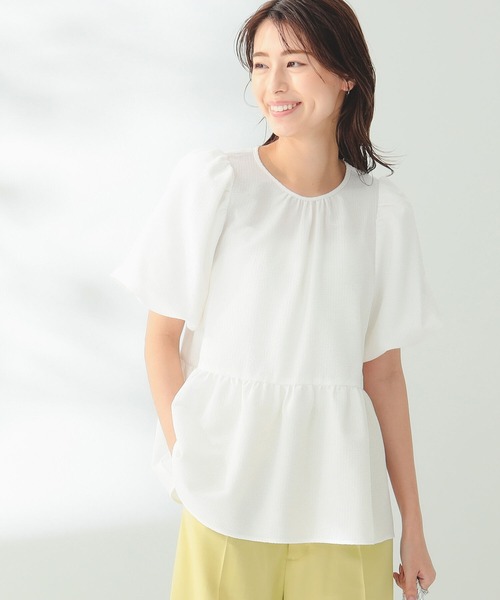 B:MING by BEAMS(ビーミングバイビームス)の「B:MING by BEAMS / シアサッカー ブラウス(シャツ/ブラウス・レディース・サックスブルー/ピンク/オフホワイト・MEDIUM/SMALL)」の6枚目の写真