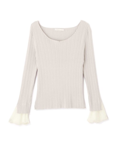 PROPORTION BODY DRESSING（プロポーションボディドレッシング）の「レイヤード風フレアースリーブニット / 1213170316（ニット/セーター・レディース・ピンク/グレー/ブラック・SMALL/MEDIUM）」の19枚目の写真