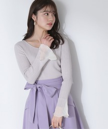 PROPORTION BODY DRESSING | レイヤード風フレアースリーブニット / 1213170316(ニット/セーター)