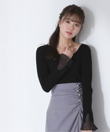 PROPORTION BODY DRESSING | レイヤード風フレアースリーブニット / 1213170316(ニット/セーター)