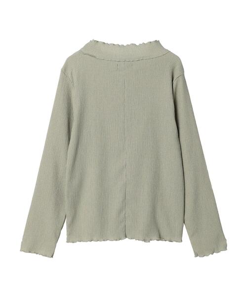 CRAFT STANDARD BOUTIQUE(クラフトスタンダードブティック)の「シアーハイネックトップス(Tシャツ/カットソー・レディース・ブラック/カーキ/オフホワイト・L/M)」の14枚目の写真