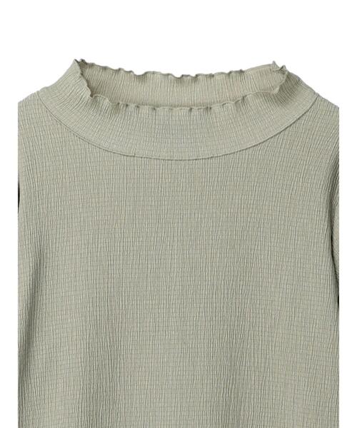 CRAFT STANDARD BOUTIQUE(クラフトスタンダードブティック)の「シアーハイネックトップス(Tシャツ/カットソー・レディース・ブラック/カーキ/オフホワイト・L/M)」の13枚目の写真