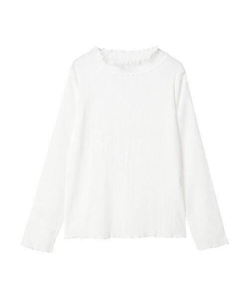 CRAFT STANDARD BOUTIQUE(クラフトスタンダードブティック)の「シアーハイネックトップス(Tシャツ/カットソー・レディース・ブラック/カーキ/オフホワイト・L/M)」の4枚目の写真