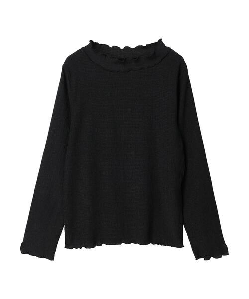 CRAFT STANDARD BOUTIQUE(クラフトスタンダードブティック)の「シアーハイネックトップス(Tシャツ/カットソー・レディース・ブラック/カーキ/オフホワイト・L/M)」の11枚目の写真