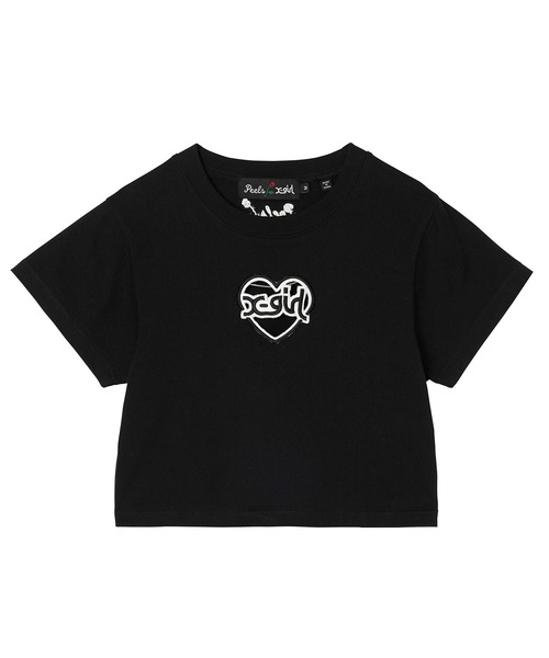 完売必須 X-girl×Peels HOLLOW PATCH S/S CROPPED TEE ロゴ◎ X-girl（エックスガール）の「X-girl × Peels HOLLOW PATCH S/S