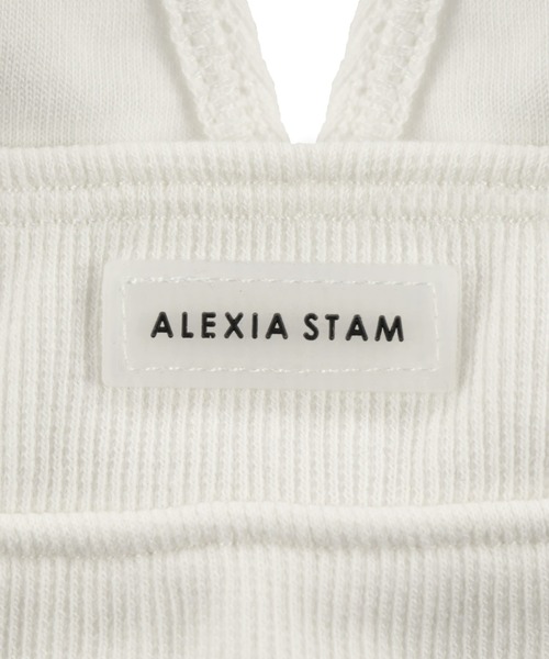 ALEXIA STAM（アリシアスタン）の「Wellness Rib Bra Top / UVカットパッドinブラトップ（その他トップス・レディース・オフホワイト/チャコールグレー・S/M/L）」の14枚目の写真