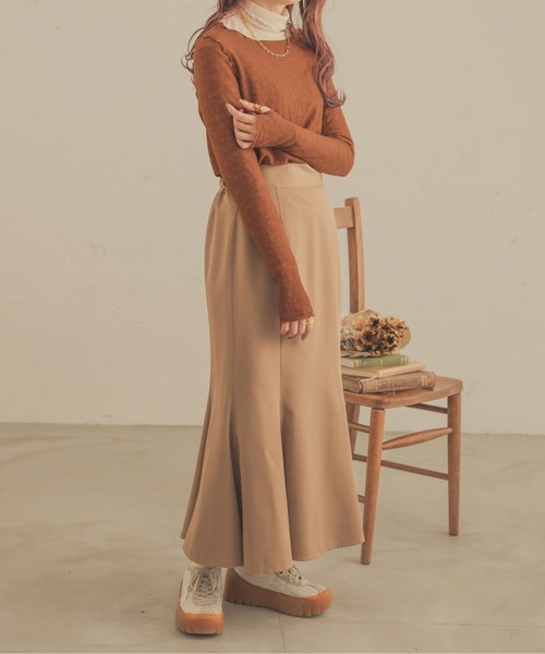 Ambre Neige(アンブルネージュ)の「花柄メロー指穴トップス/【WEB/EC限定商品】(Tシャツ/カットソー・レディース・ライトブラウン/アイボリー/ベージュ/ライトグリーン・FREE)」の20枚目の写真