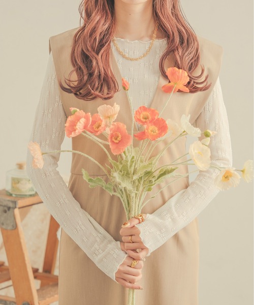 Ambre Neige(アンブルネージュ)の「花柄メロー指穴トップス/【WEB/EC限定商品】(Tシャツ/カットソー・レディース・ライトブラウン/アイボリー/ベージュ/ライトグリーン・FREE)」の21枚目の写真