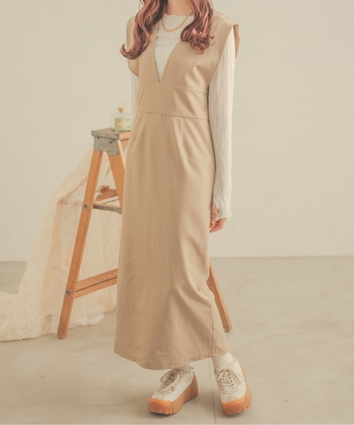 Ambre Neige(アンブルネージュ)の「花柄メロー指穴トップス/【WEB/EC限定商品】(Tシャツ/カットソー・レディース・ライトブラウン/アイボリー/ベージュ/ライトグリーン・FREE)」の13枚目の写真