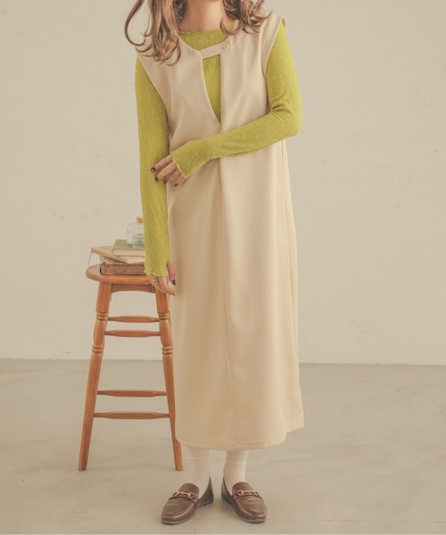 Ambre Neige(アンブルネージュ)の「花柄メロー指穴トップス/【WEB/EC限定商品】(Tシャツ/カットソー・レディース・ライトブラウン/アイボリー/ベージュ/ライトグリーン・FREE)」の12枚目の写真