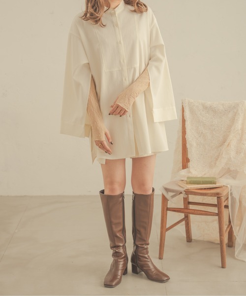 Ambre Neige(アンブルネージュ)の「花柄メロー指穴トップス/【WEB/EC限定商品】(Tシャツ/カットソー・レディース・ライトブラウン/アイボリー/ベージュ/ライトグリーン・FREE)」の14枚目の写真