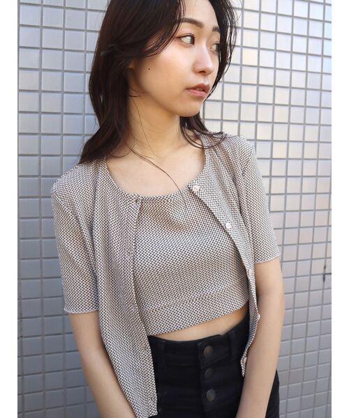 EMODA（エモダ）の「コンパクトカーディガンツインセット（アンサンブル・レディース・ホワイト/ブラック/グリーン/その他/その他1・FREE）」の5枚目の写真