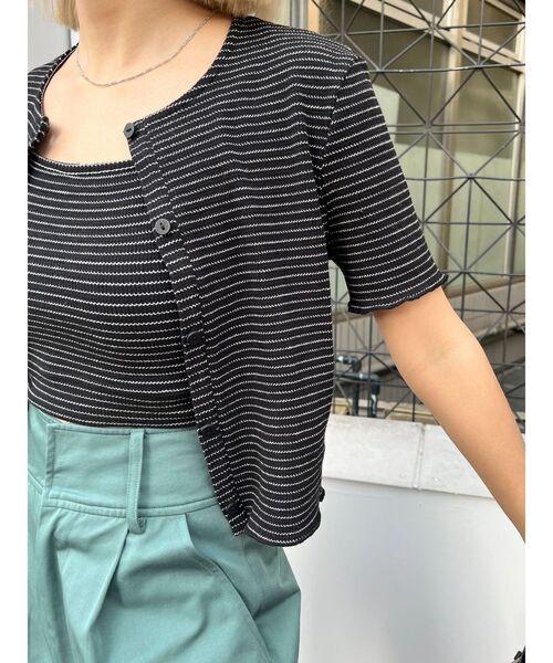 EMODA（エモダ）の「コンパクトカーディガンツインセット（アンサンブル・レディース・ホワイト/ブラック/グリーン/その他/その他1・FREE）」の8枚目の写真