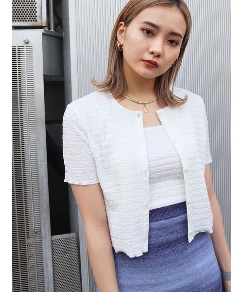 EMODA（エモダ）の「コンパクトカーディガンツインセット（アンサンブル・レディース・ホワイト/ブラック/グリーン/その他/その他1・FREE）」の14枚目の写真