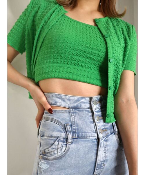 EMODA（エモダ）の「コンパクトカーディガンツインセット（アンサンブル・レディース・ホワイト/ブラック/グリーン/その他/その他1・FREE）」の18枚目の写真