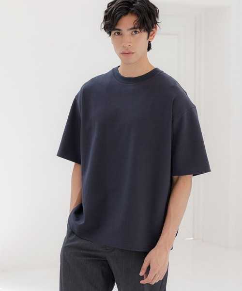 GLOBAL WORK(グローバルワーク)の「ライトクッションCOOLクルー/半袖/163730(Tシャツ/カットソー・メンズ・ライトグレー/ブルー/グリーン/ホワイト系その他2/ベージュ系その他3/チャコールグレー/ブラック・X-LARGE/SMALL/LARGE/MEDIUM)」の4枚目の写真