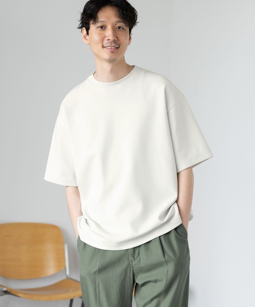 GLOBAL WORK(グローバルワーク)の「ライトクッションCOOLクルー/半袖/163730(Tシャツ/カットソー・メンズ・ライトグレー/ブルー/グリーン/ホワイト系その他2/ベージュ系その他3/チャコールグレー/ブラック・X-LARGE/SMALL/LARGE/MEDIUM)」の2枚目の写真