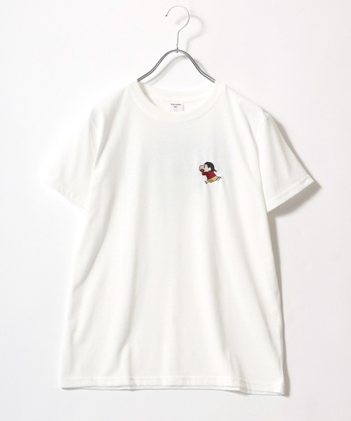 Salong hameu(サロン ハミュー)の「クレヨンしんちゃん キャラクタープリント&ワンポイント刺繍Tシャツ(Tシャツ/カットソー・レディース・ピンク/ブラウン/オフホワイト/ブルー・M/L)」の21枚目の写真