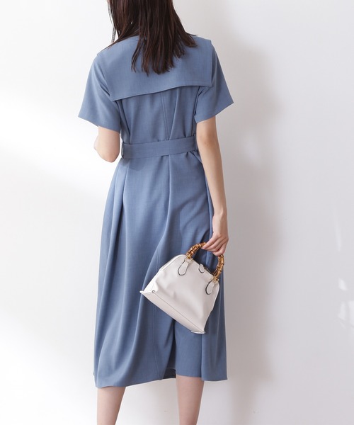 N.（N. Natural Beauty Basic）（エヌエヌナチュラルビューティーベーシック）の「◆スクエアケープシャツワンピース（シャツワンピース・レディース・ブルー/モカ/オフホワイト・MEDIUM）」の17枚目の写真